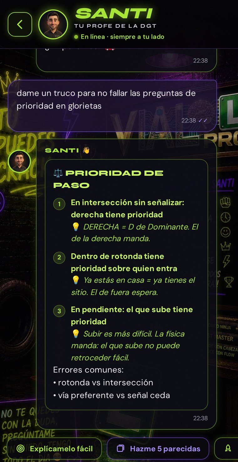 Santi dándote un truco
